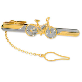 Bicycle clasp Tie Clip by Umo Lorenzo -  Gold Metal