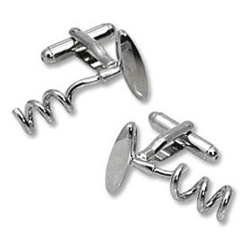 Corkscrews Cufflink by Umo Lorenzo -  Silver Metal