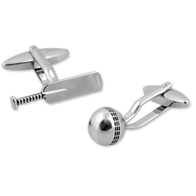 Cricket Cufflink by Umo Lorenzo -  Silver Metal