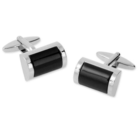 Catseye Dome Cufflink by Umo Lorenzo -  Silver Metal
